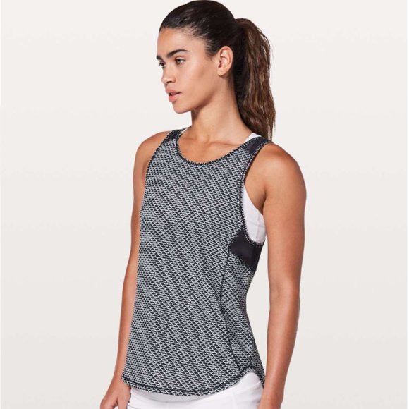 lululemon athletica Tops - Lululemon Sculpt Tank II Monochromic Black/Black 4